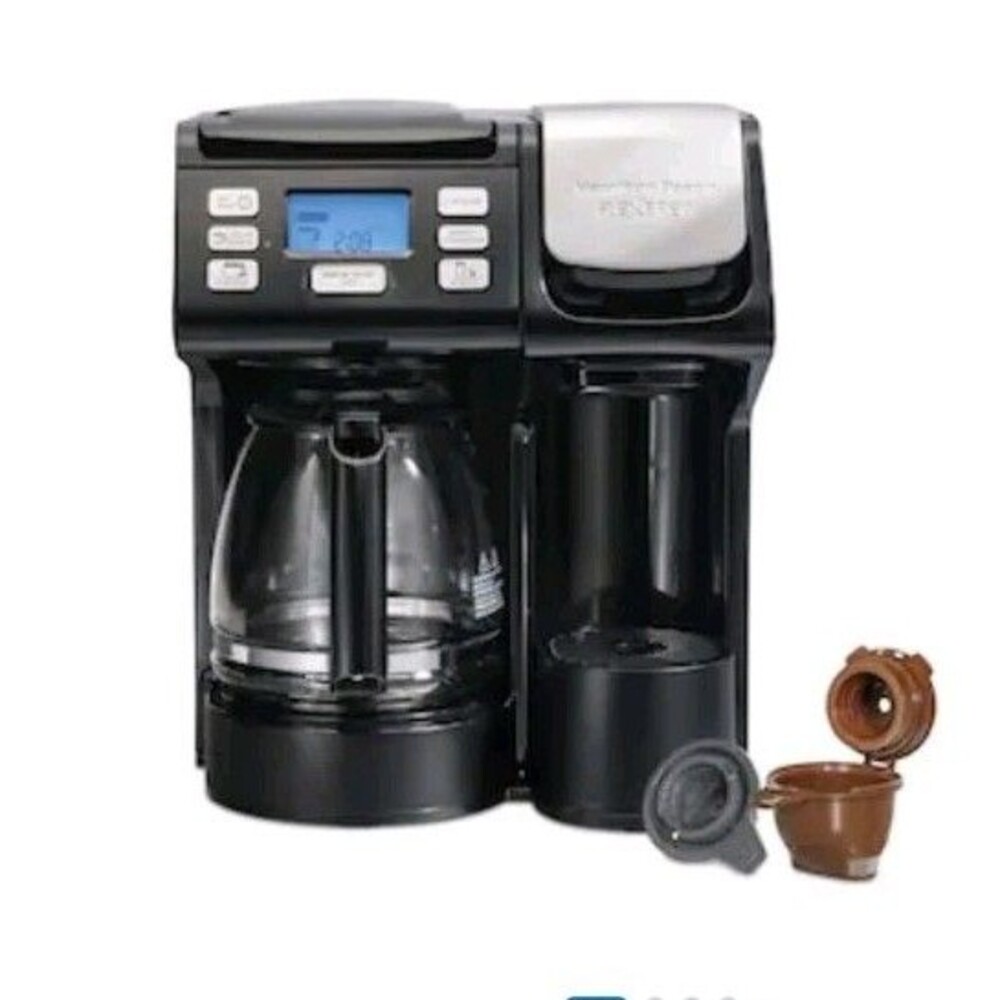 Hamilton Beach FlexBrew Trio 12 Cups Filter Coffee Machine - SingleServe Pod/Gro